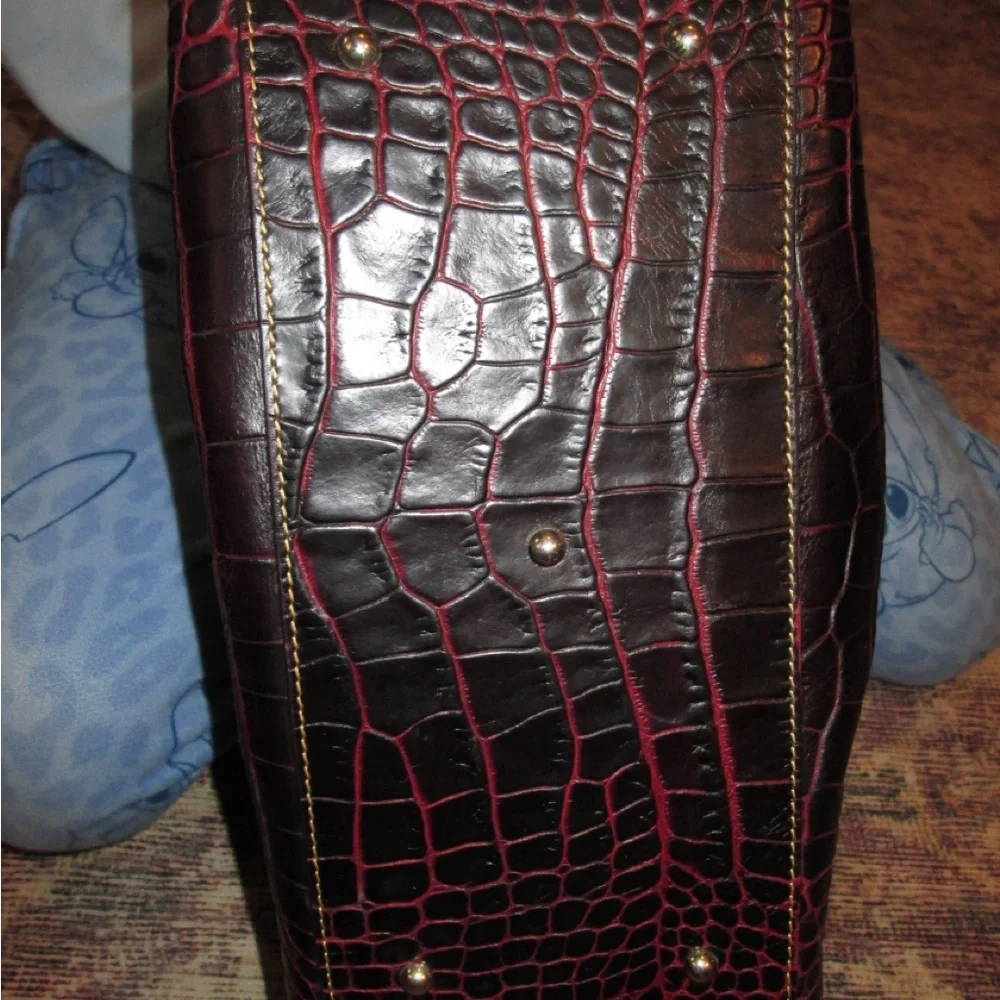 Dooney & Bourke Bordeaux Croc-Embossed Tote - Picture 6 of 14